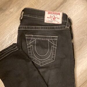 Sz 30-True Religion Women's Black, Low-Rise, Skinny Jeans